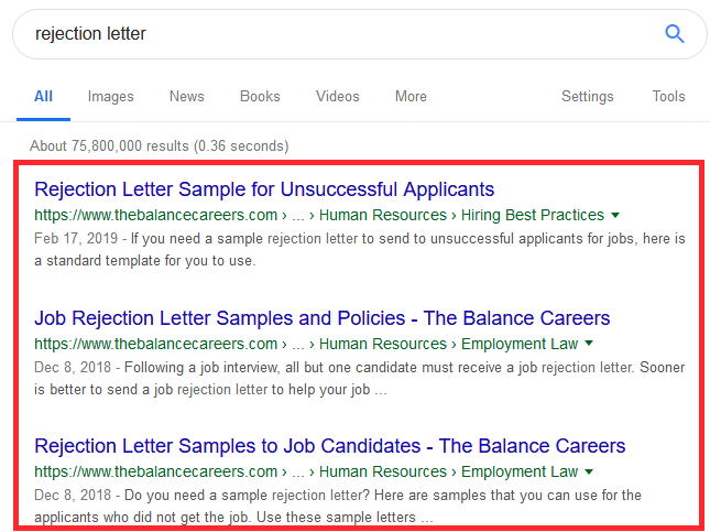 Search results generated from “Rejection Letter”
